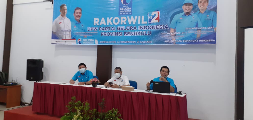 DPW Gelora Bengkulu Gelar Rakorwil Kedua, Gelora Siap Memenangkan Pemilu 2024