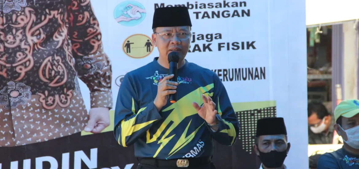 Rohidin Mersyah Sosialisasikan Penerapan Disiplin Protokol Kesehatan, Upaya Memutuskan Mata Rantai Penyebaran Virus Corona.