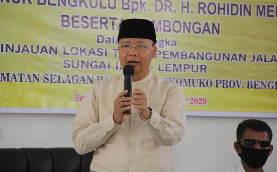 Gubernur Bengkulu Tinjau TMMD Pembangunan Jalan Sungai Ipuh - Lembar